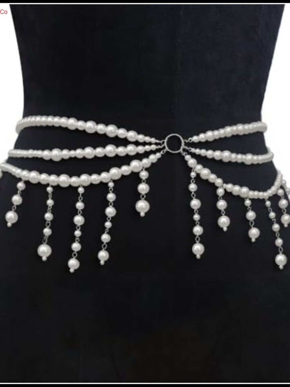 Punk Gothic Crossover Body Waist Chain Tassel Layered Belly Chain